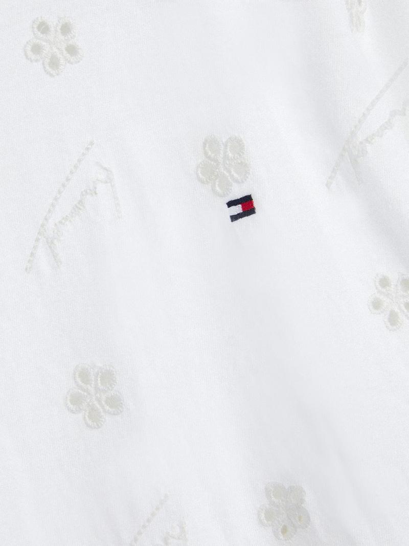 Lány Tommy Hilfiger Embroidered Felsők Fehér | HU 1961ZUT